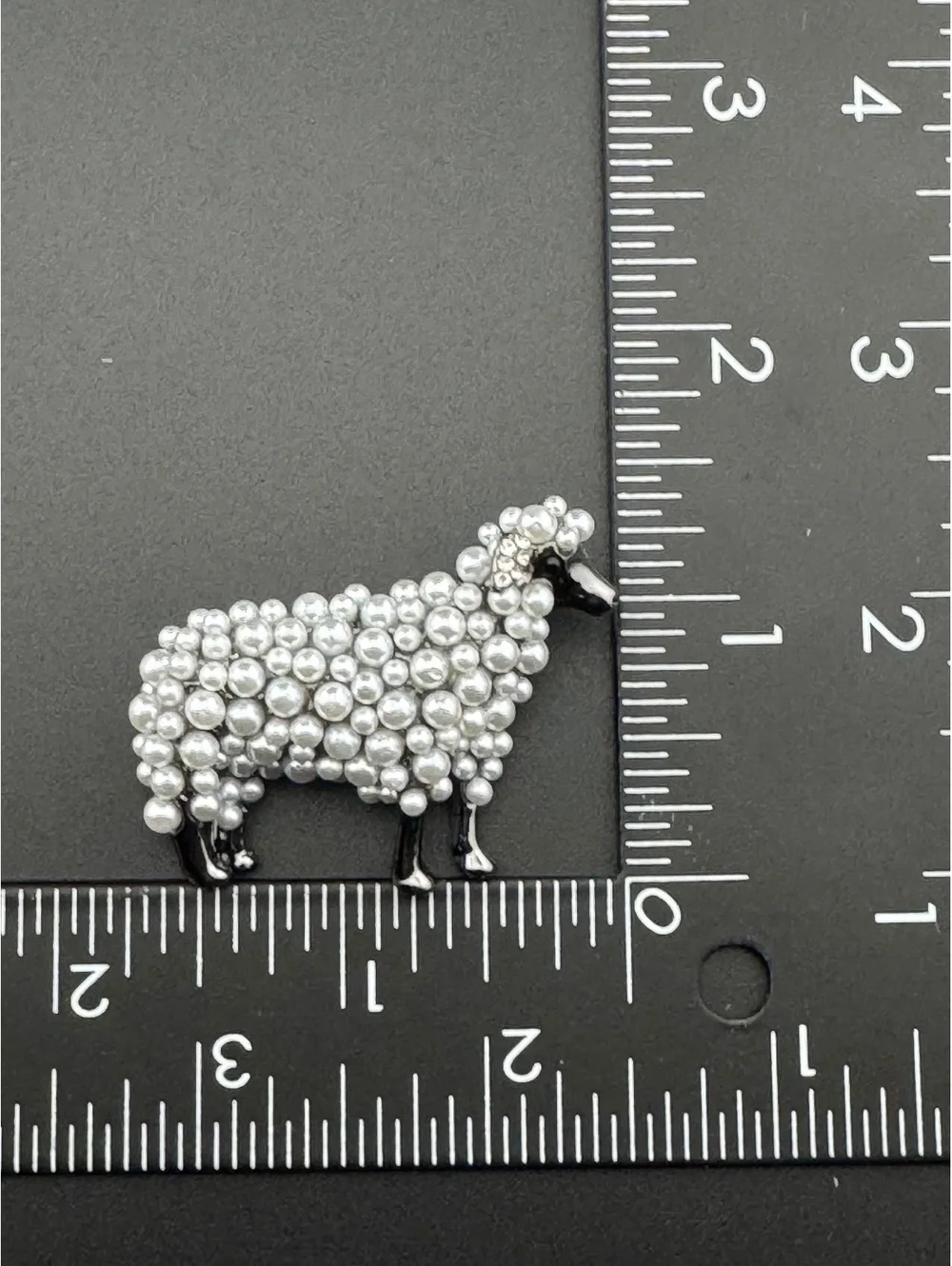 Sheep Brooch with Faux Pearl Embellishments #2